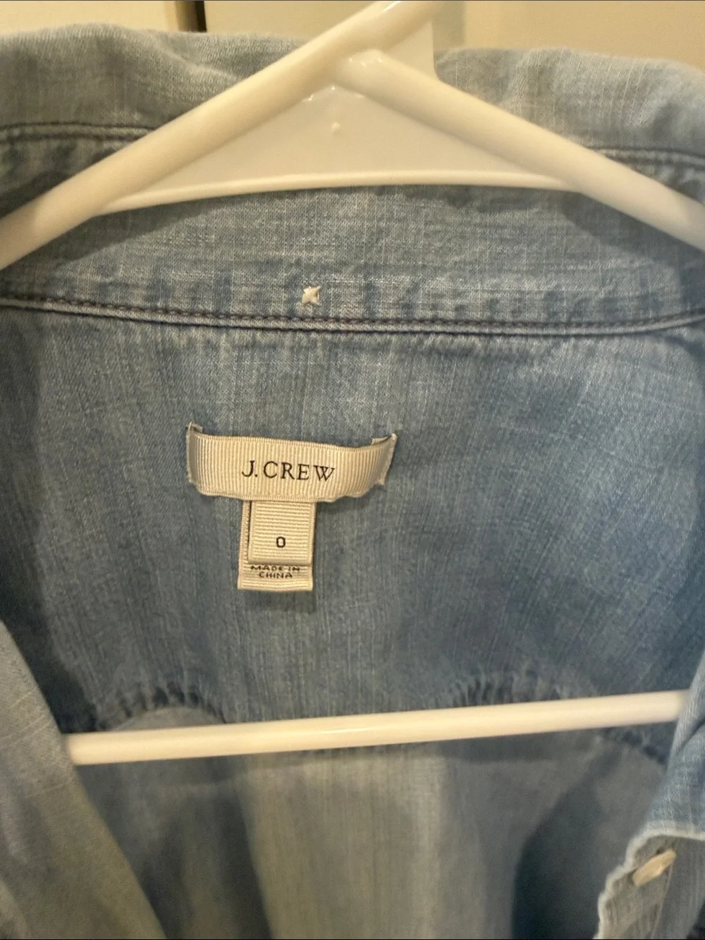 J. Crew Light Wash Denim Button-Down Shirt
